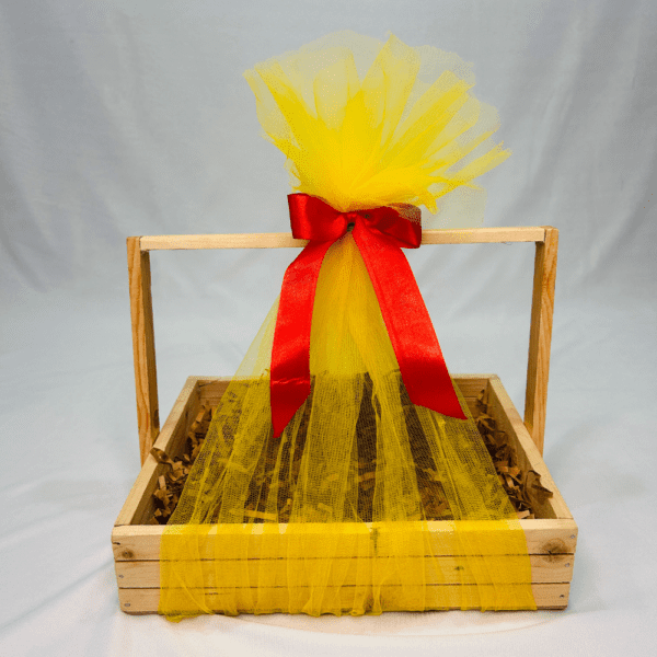 Elegant Ready-to-Use Premium Wooden Handle Tray for Trousseau Packing & Gift Hampers (10x8x2 inches)