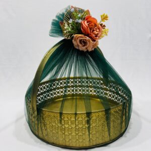 Ready-to-Use Trousseau Packing Metal Basket for Gift Hampers and Trousseau Packing (12x12x4 inches)